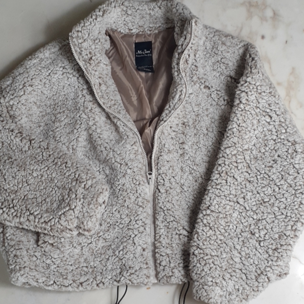 Me and Jane teddy bear cropped jackets SZ.m